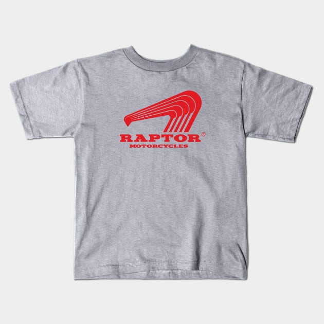 Raptor Motorcycles - Red Kids T-Shirt by TeeBC